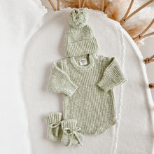 Load image into Gallery viewer, Pear Chunky Knit Romper &amp; Beanie Bundle