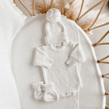 Load image into Gallery viewer, Cloud Chunky Knit Romper &amp; Beanie Bundle