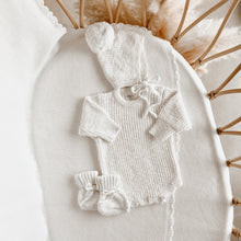 Load image into Gallery viewer, Cloud Chunky Knit Romper &amp; Bonnet Bundle - PRE ORDER