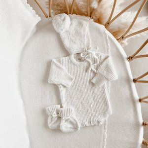 Cloud Chunky Knit Romper & Bonnet Bundle - PRE ORDER