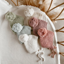 Load image into Gallery viewer, Chunky Knit Bonnet - Cloud - PRE ORDER - Est. Dispatch Date Mid-June
