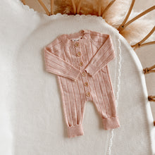 Load image into Gallery viewer, Ribbed Knit Romper - Pink Lemonade