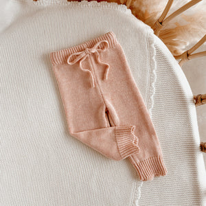 Mini Knit Pants - Pink Lemonade
