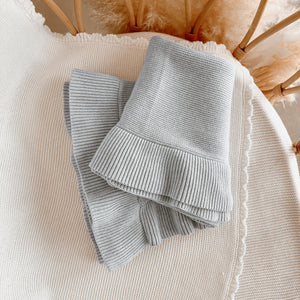 Heirloom Poppy Frill Knit Blanket