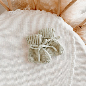 Chunky Knit Booties - Pear - PRE ORDER - Est. Dispatch Date Mid-June