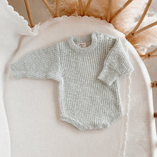 Load image into Gallery viewer, Chunky Knit Romper - Periwinkle Blue