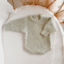 Load image into Gallery viewer, Personalised 'First Easter' Chunky Knit Romper - Pear