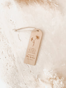 Teacher/Educator Personalised Wooden Bookmark