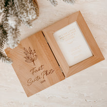 Load image into Gallery viewer, SALE &#39;First Santa Photo 2024&#39; Wooden Photo Frame