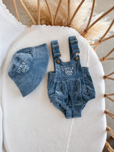 Load image into Gallery viewer, Corduroy &#39;Little Love Club&#39; Overalls - Blue