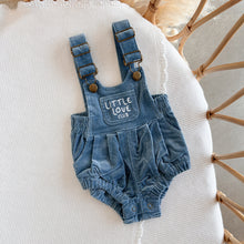 Load image into Gallery viewer, Corduroy &#39;Little Love Club&#39; Overalls - Blue