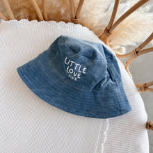 Load image into Gallery viewer, Corduroy &#39;Little Love Club&#39; Bucket Hat - Blue