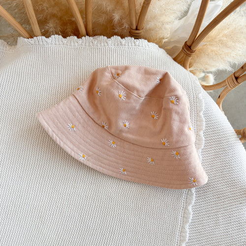 Denim Daisy Bucket Hat - Pink - PRE ORDER - Est. Dispatch Date Early May