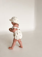 Load image into Gallery viewer, Denim Bee Overalls - Cream - PRE ORDER - Est. Dispatch Date Early May