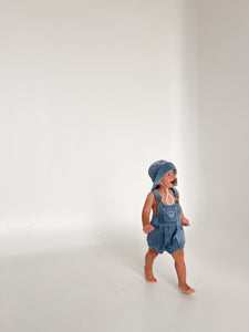 Corduroy 'Little Love Club' Overalls - Blue