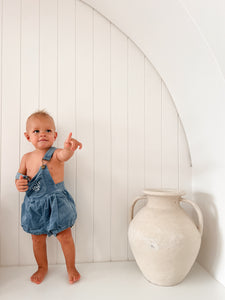 Corduroy 'Little Love Club' Overalls - Blue