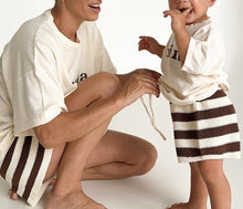 Load image into Gallery viewer, Brown Knit Stripe Shorts (Ladies)