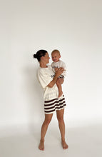 Load image into Gallery viewer, &#39;Mama&#39; Tee and Shorts Bundle - Brown Stripe