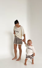 Load image into Gallery viewer, &#39;Mama&#39; Tee and Shorts Bundle - Brown Stripe