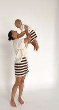 Load image into Gallery viewer, &#39;Mama&#39; Tee and Shorts Bundle - Brown Stripe