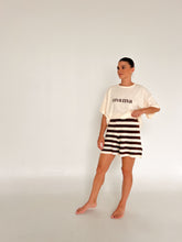 Load image into Gallery viewer, Brown Knit Stripe Shorts (Ladies)