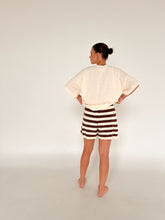 Load image into Gallery viewer, &#39;Mama&#39; Tee and Shorts Bundle - Brown Stripe