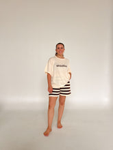 Load image into Gallery viewer, &#39;Mama&#39; Tee and Shorts Bundle - Brown Stripe