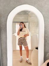 Load image into Gallery viewer, Brown Knit Stripe Shorts (Ladies)