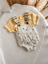 Load image into Gallery viewer, Denim Bee Overalls - Cream - PRE ORDER - Est. Dispatch Date Early May