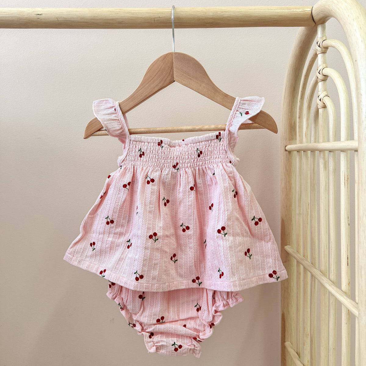 Pink Cherry Romper