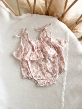 Load image into Gallery viewer, Seashell Shoulder Tie Romper