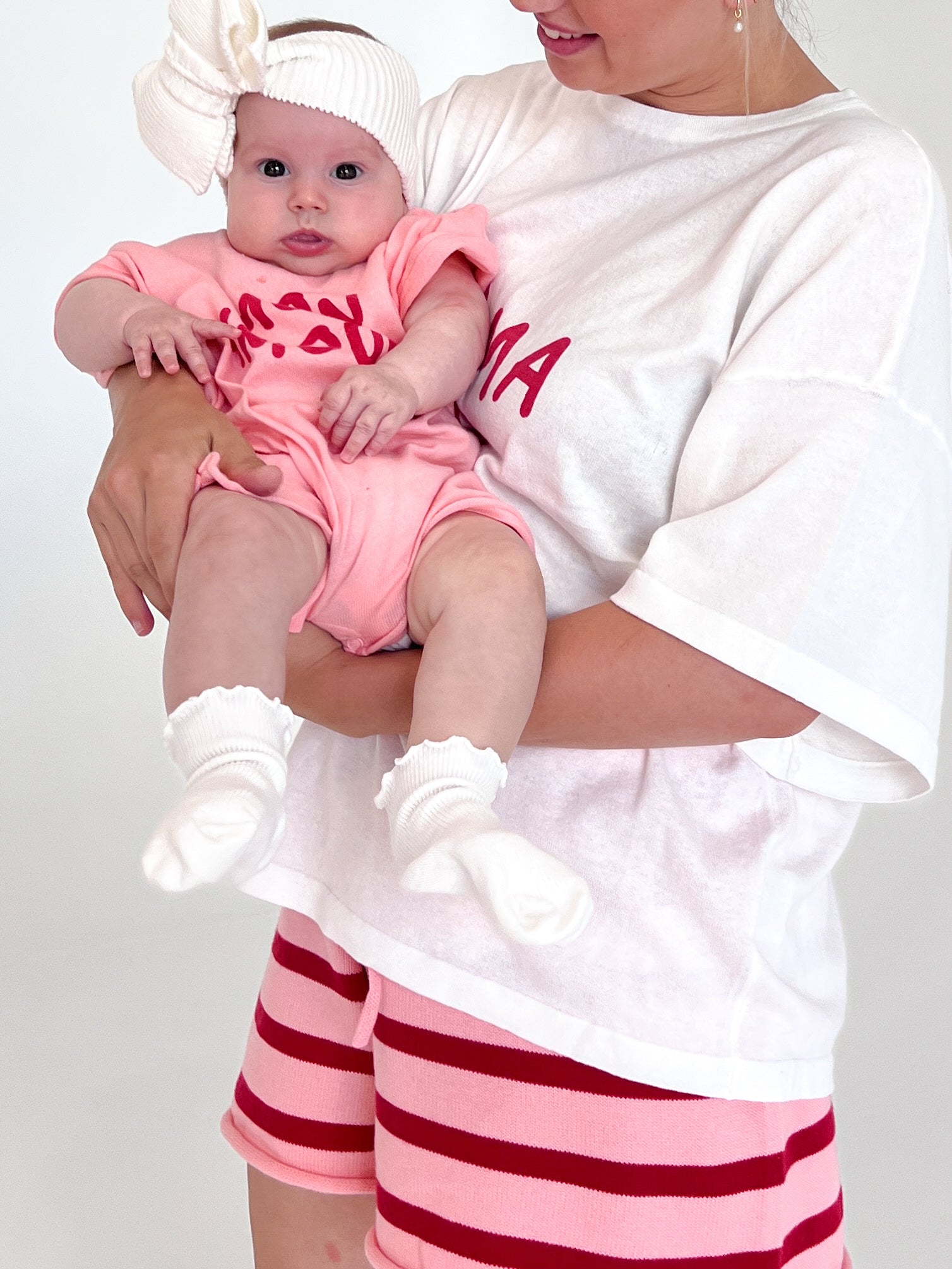 'Mama Club' Tee - Red &amp; White