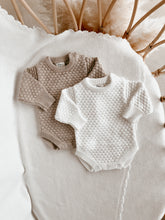 Load image into Gallery viewer, Lamb Long Sleeve Knit Romper - Milk