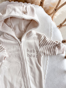 'Baby Bear' Hoodie Zip Romper