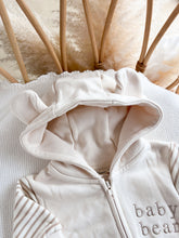 Load image into Gallery viewer, &#39;Baby Bear&#39; Hoodie Zip Romper