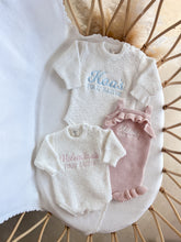Load image into Gallery viewer, Personalised 'First Easter' Chunky Knit Romper - Cloud