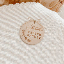 Load image into Gallery viewer, Personalised Easter Basket Tag (Leaf)