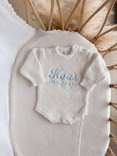 Load image into Gallery viewer, Personalised 'First Easter' Chunky Knit Romper - Pear