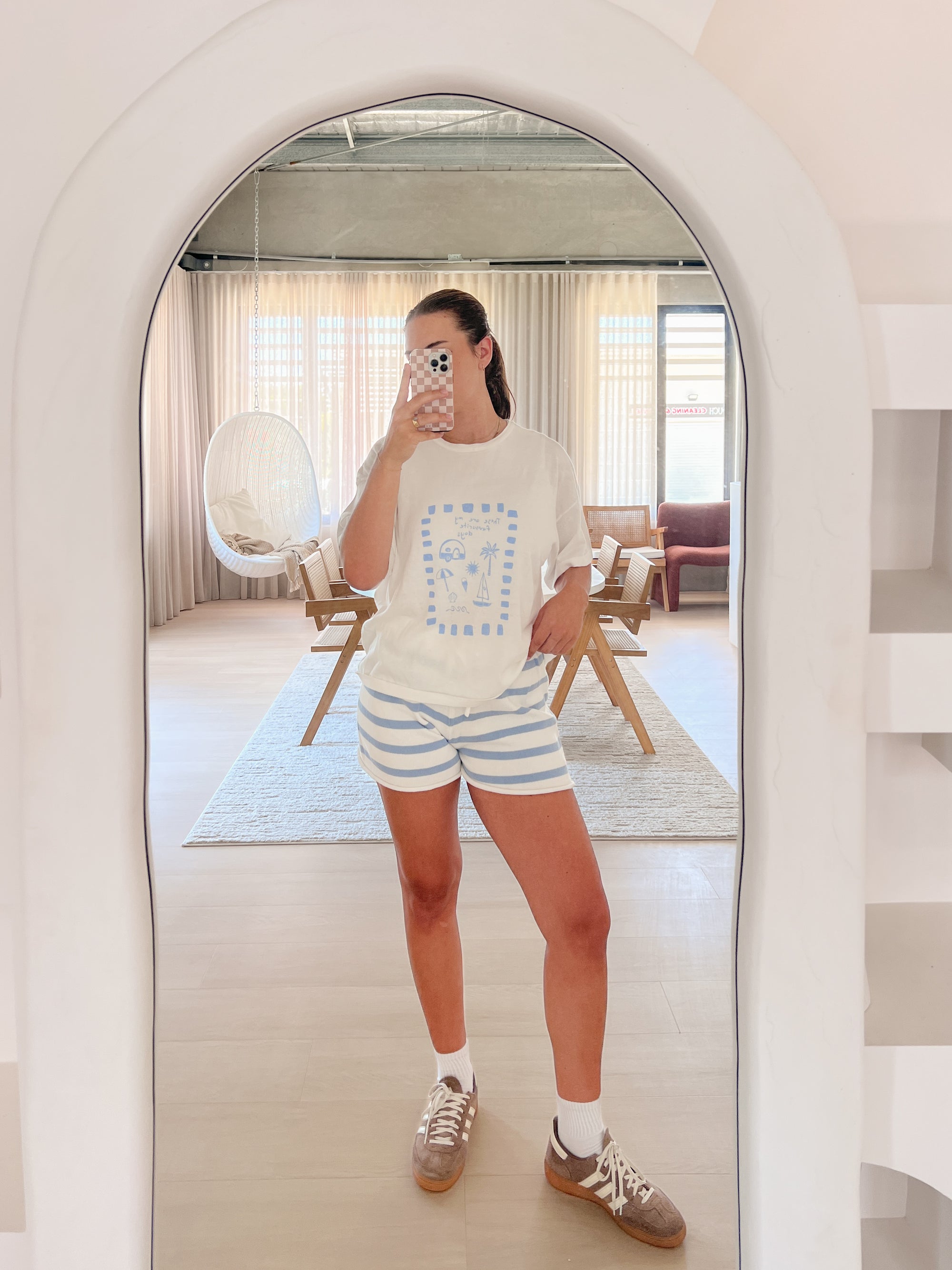 Ladies 'Favourite Days' Tee - White &amp; Blue