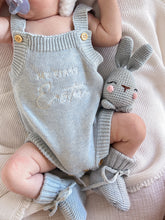 Load image into Gallery viewer, &#39;My First Easter&#39; Singlet Knit Romper - Powder Blue