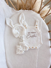 Load image into Gallery viewer, &#39;My First Easter&#39; Singlet Knit Romper - Milk