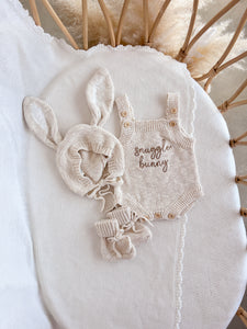 Bunny Ear Knit Bonnet - Honey