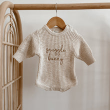 Load image into Gallery viewer, 'Snuggle Bunny' Chunky Knit Romper - Honey