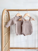 Load image into Gallery viewer, Lamb Long Sleeve Knit Romper - Fawn