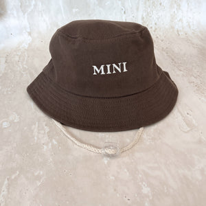 'Mini' Bucket Hat - Brown (Toddler Size)