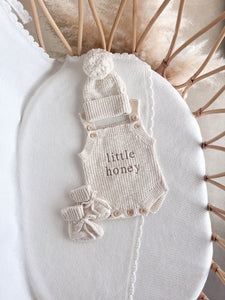 'Little Honey' Singlet Knit Romper - Honey