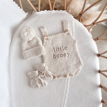 Load image into Gallery viewer, &#39;Little Honey&#39; Singlet Knit Romper &amp; Beanie Bundle