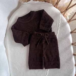 Kids Knit Set - Espresso