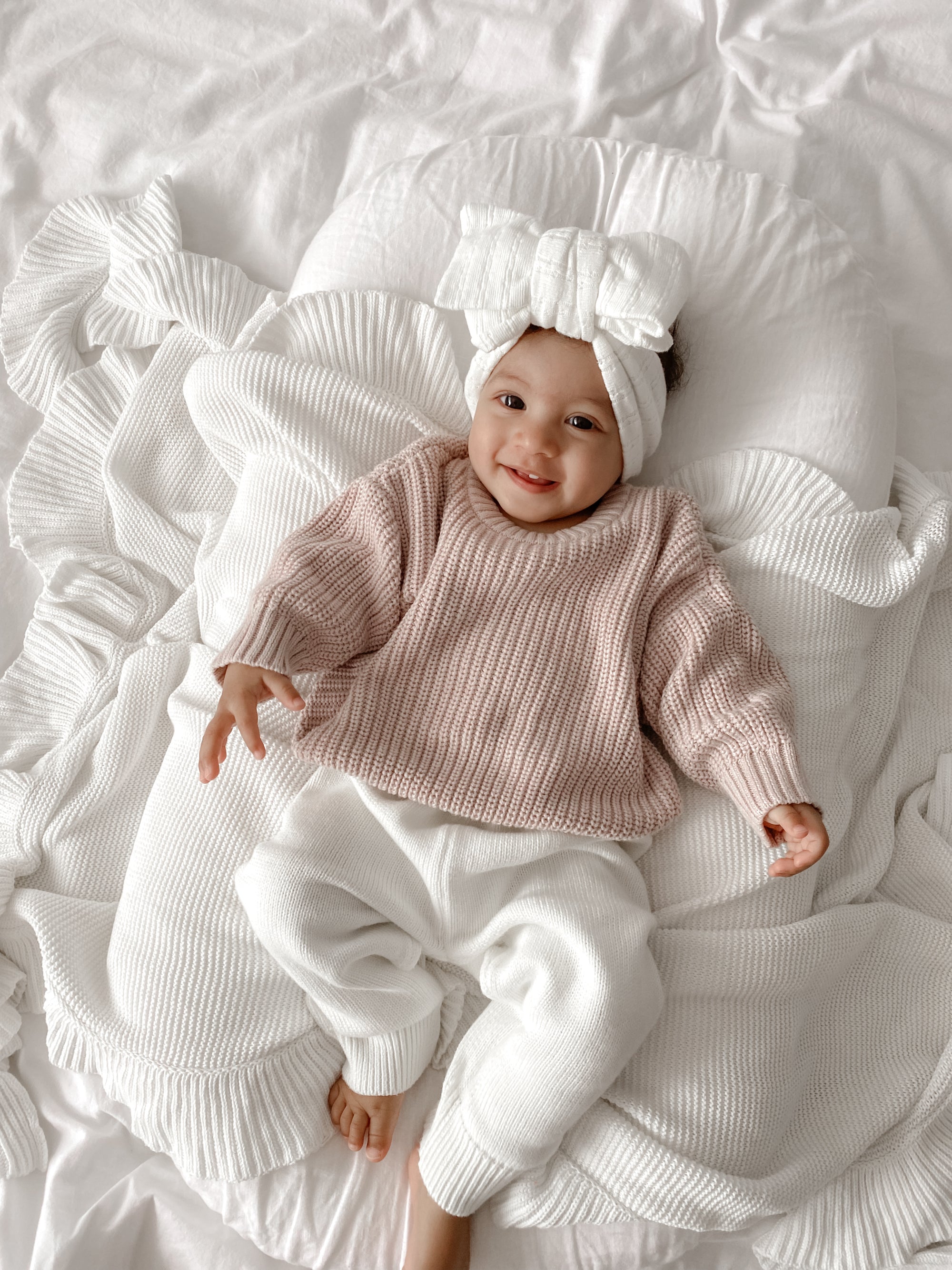 Mini Knit Pants - Milk