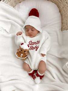 'Santa Baby' Chunky Knit Romper